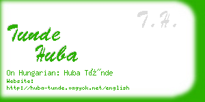 tunde huba business card